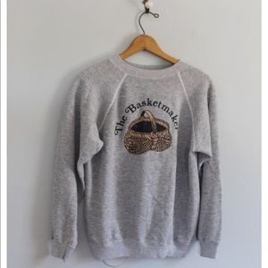 Vintage Sweatshirt Basket Maker Heather Gray